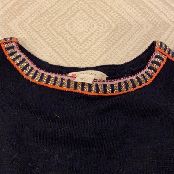 Crewcuts Black Sparkle Trim Side Slit Sweater - Picture 2 of 6